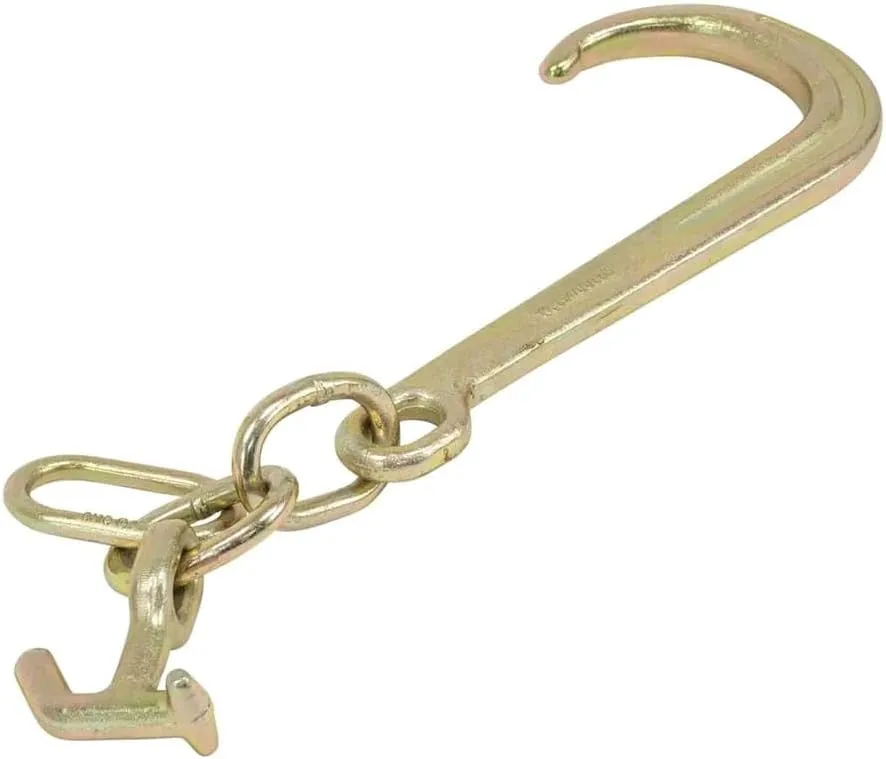 Mytee Products 15" G70 J Hook w/T-J Hooks and Enlarged Link, 5,400 lbs WLL, G70