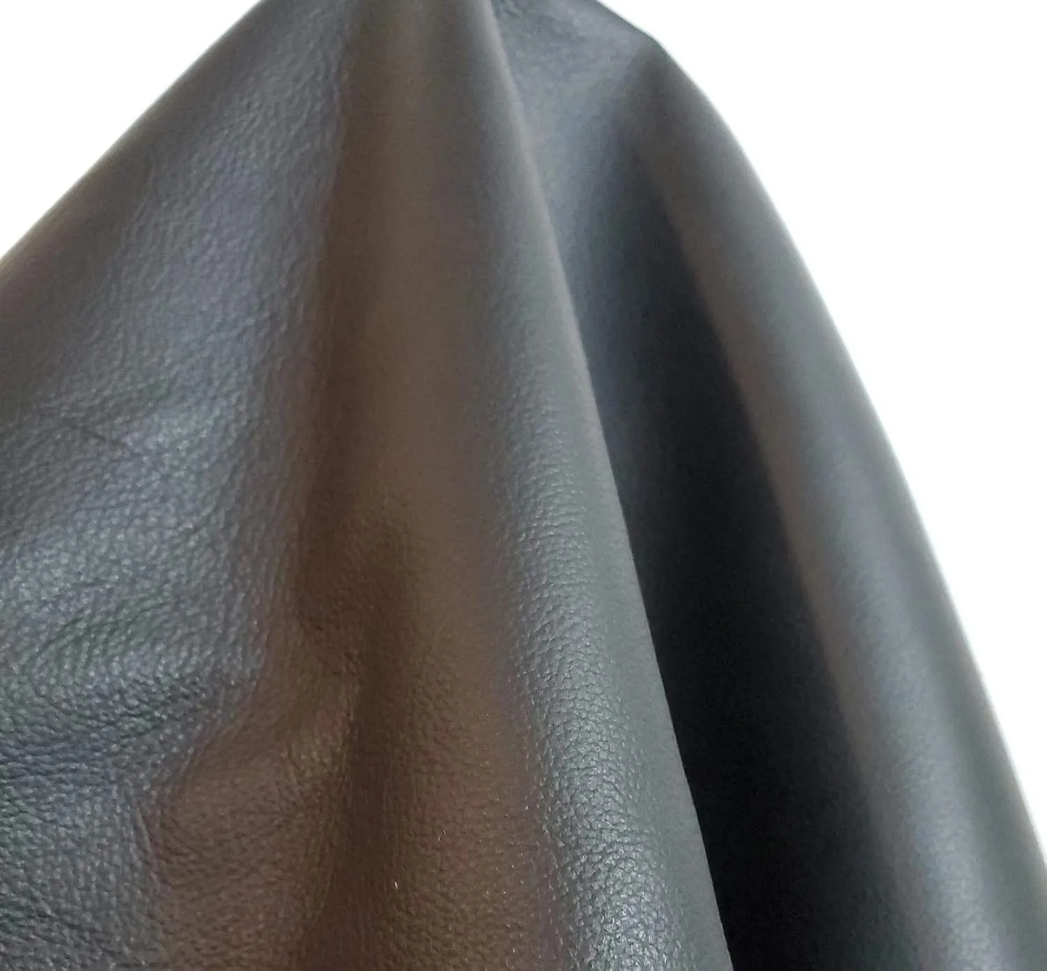 NAT Leathers Black Fullgrain Smooth Nappa Soft Upholstery Chap Cowhide 2.0 oz Genuine Leather Hide Skin 40 to 44 Square Feet (at Least 60"x 70") Produced in Italy (Black Smooth 42 sf)
