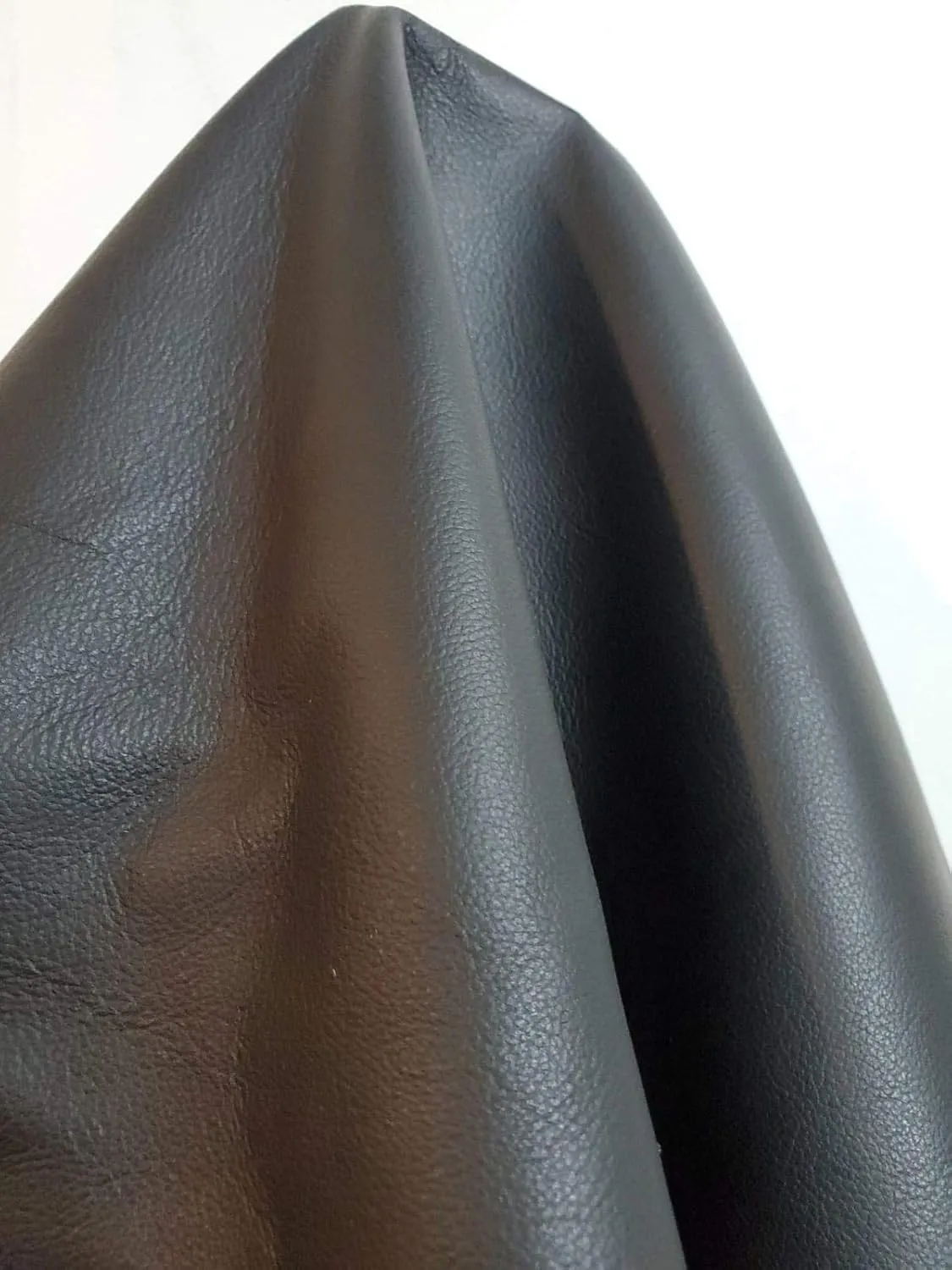 NAT Leathers Black Fullgrain Smooth Nappa Soft Upholstery Chap Cowhide 2.0 oz Genuine Leather Hide Skin 40 to 44 Square Feet (at Least 60"x 70") Produced in Italy (Black Smooth 42 sf)