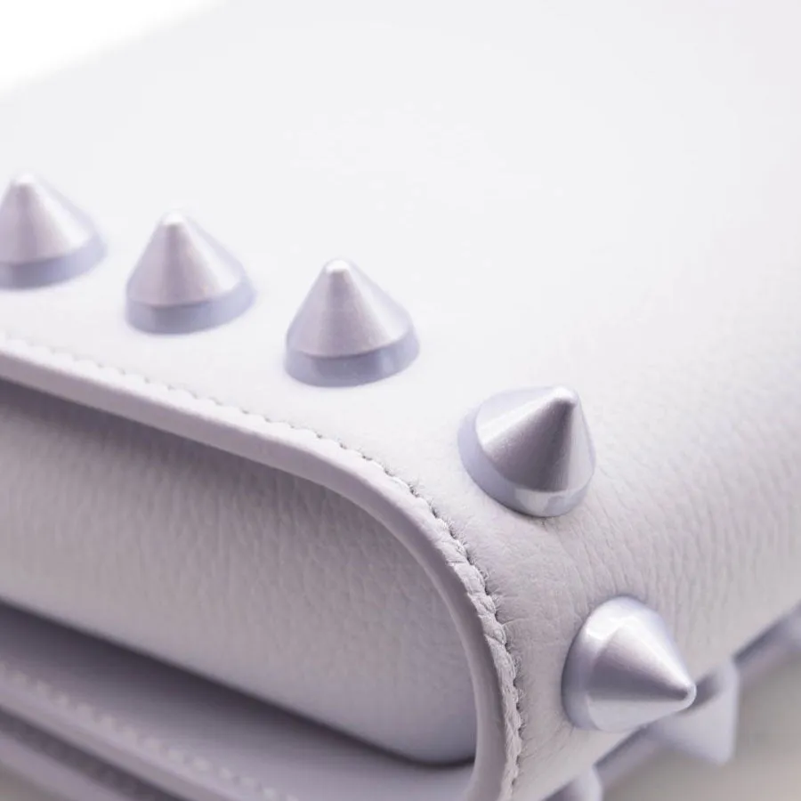NEW Christian Louboutin Paloma Empire Maxi Spike Trim Clutch Skylight