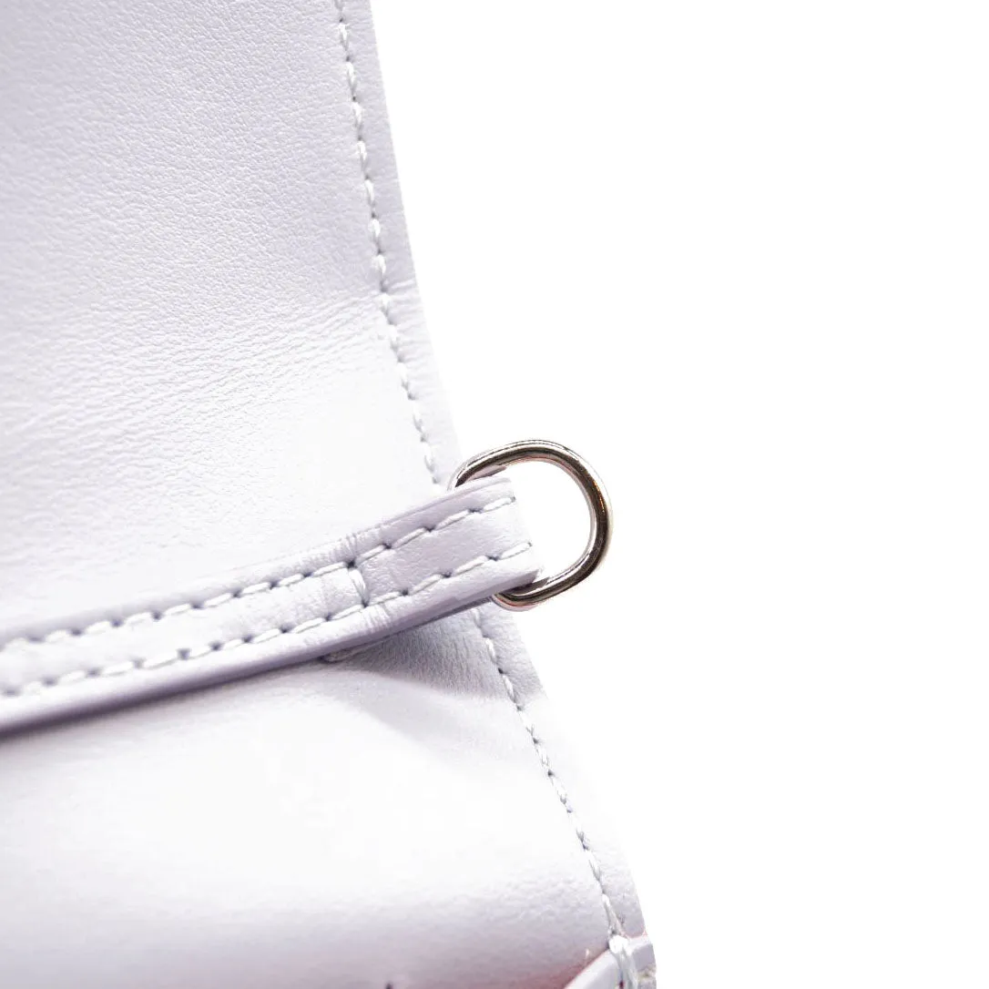 NEW Christian Louboutin Paloma Empire Maxi Spike Trim Clutch Skylight