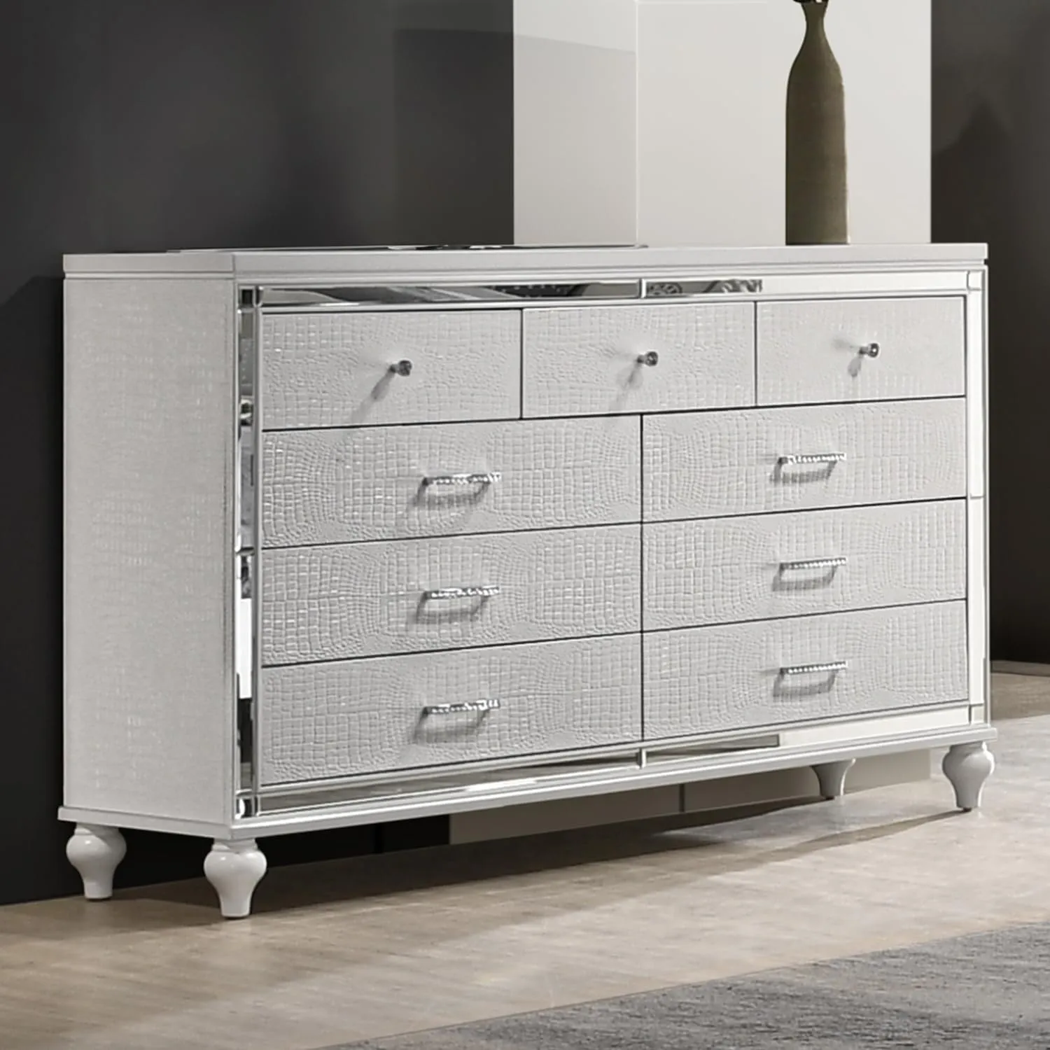 New Classic Furniture Valentino Dresser, White