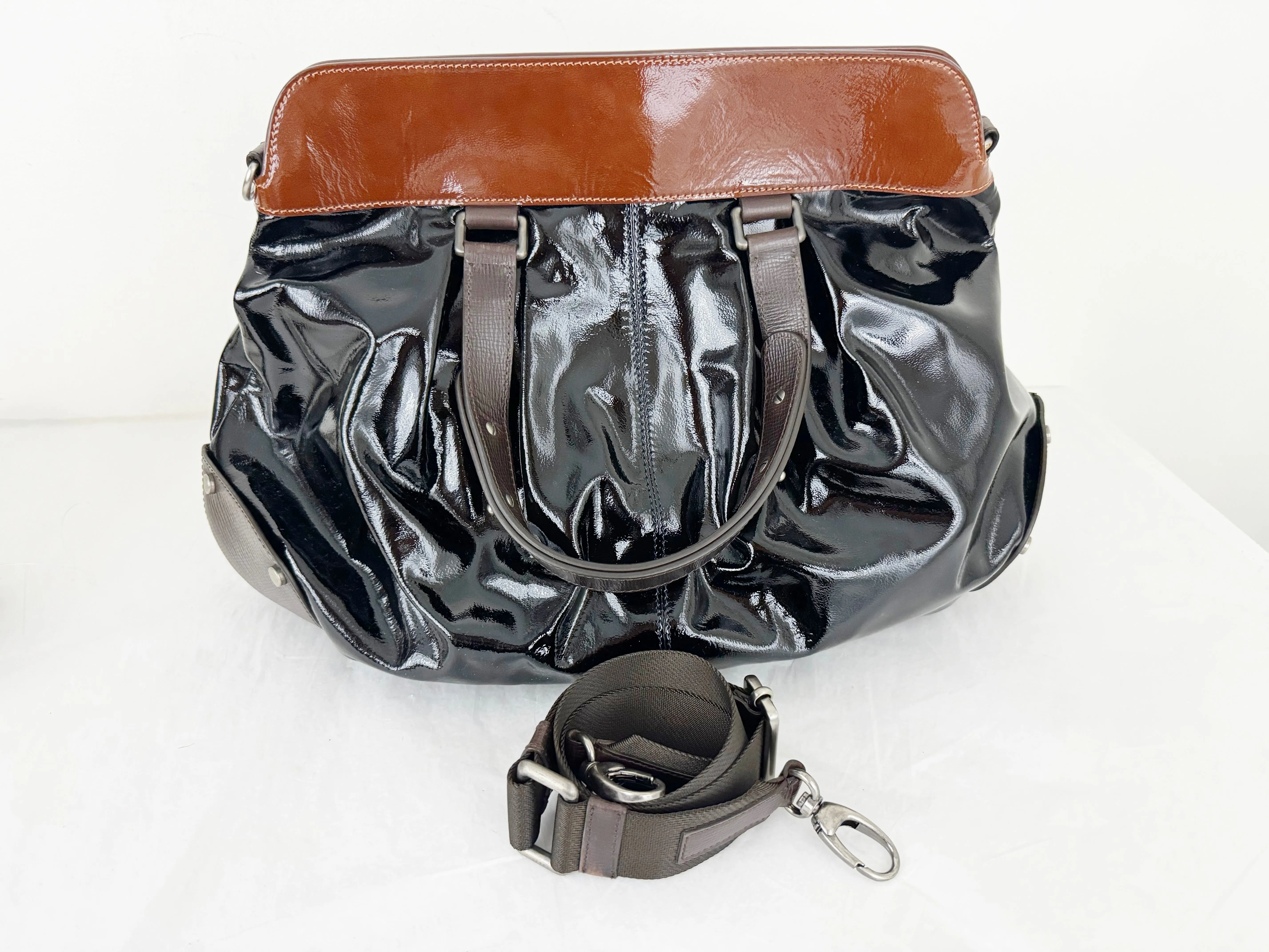 NEW Marni Patent Handle Bag w/Strap
