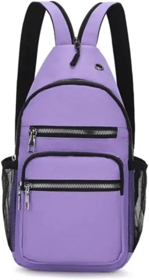New Women Small Backpack Chest Bag Sling Messenger Bags Female Sports Bag Mini Travel Bagpack Crossbody Bag Girl Back Pack, Purple