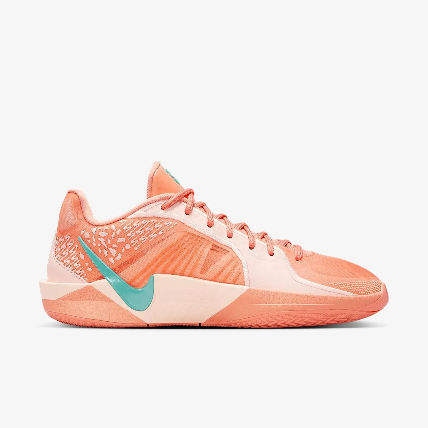 Nike Sabrina 2 Basketball Shoes (FQ2174-801, Apricot Agate/Washed Coral/Washed Teal/Light Bone)