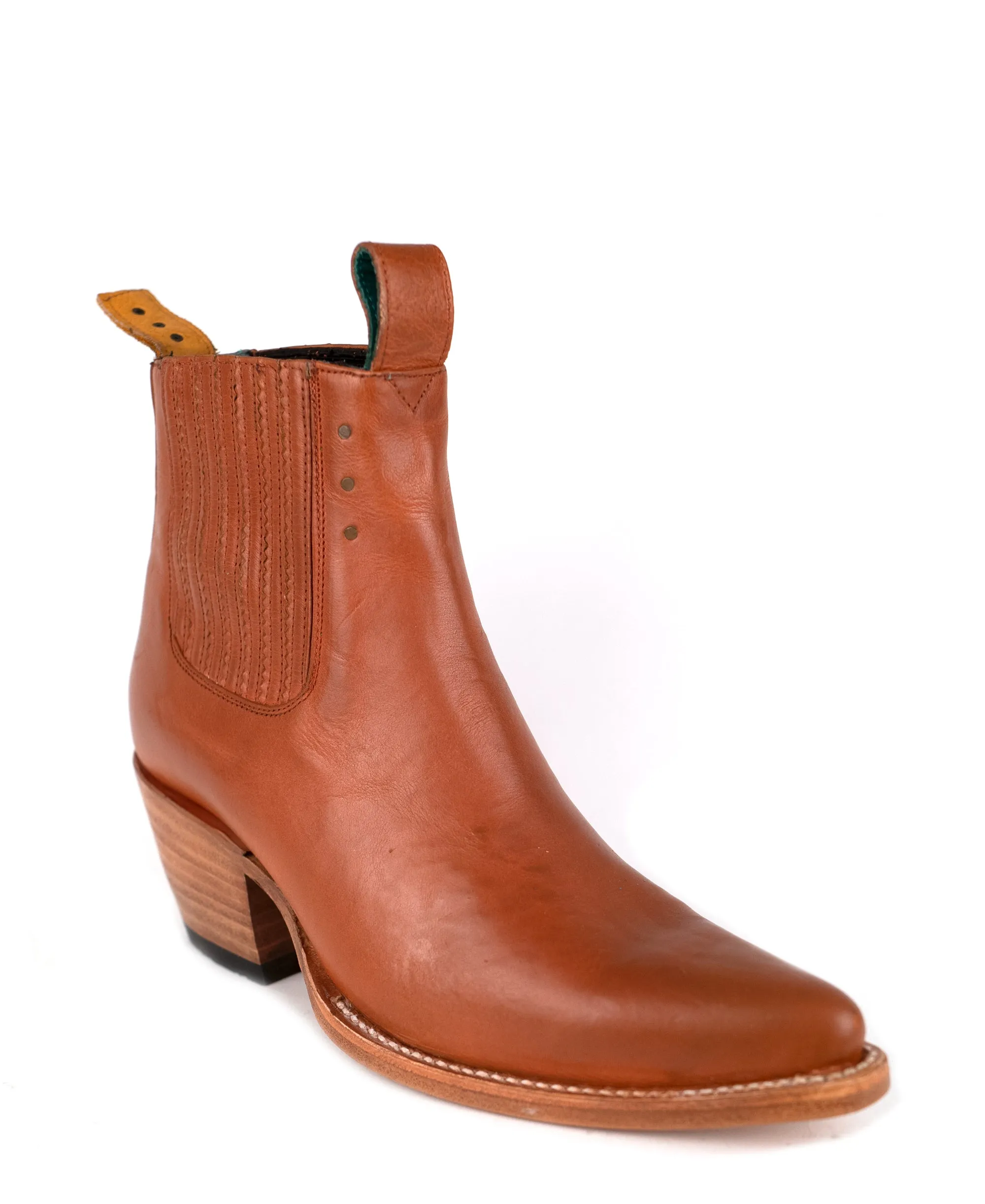No.1001 FREEWAY chelsea boot oak veg tanned leather