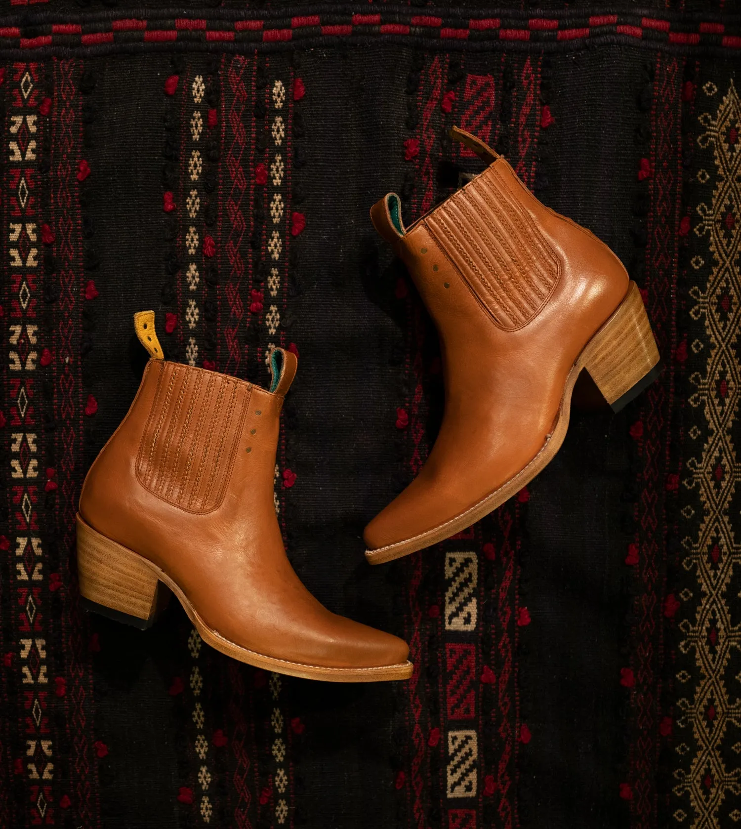 No.1001 FREEWAY chelsea boot oak veg tanned leather