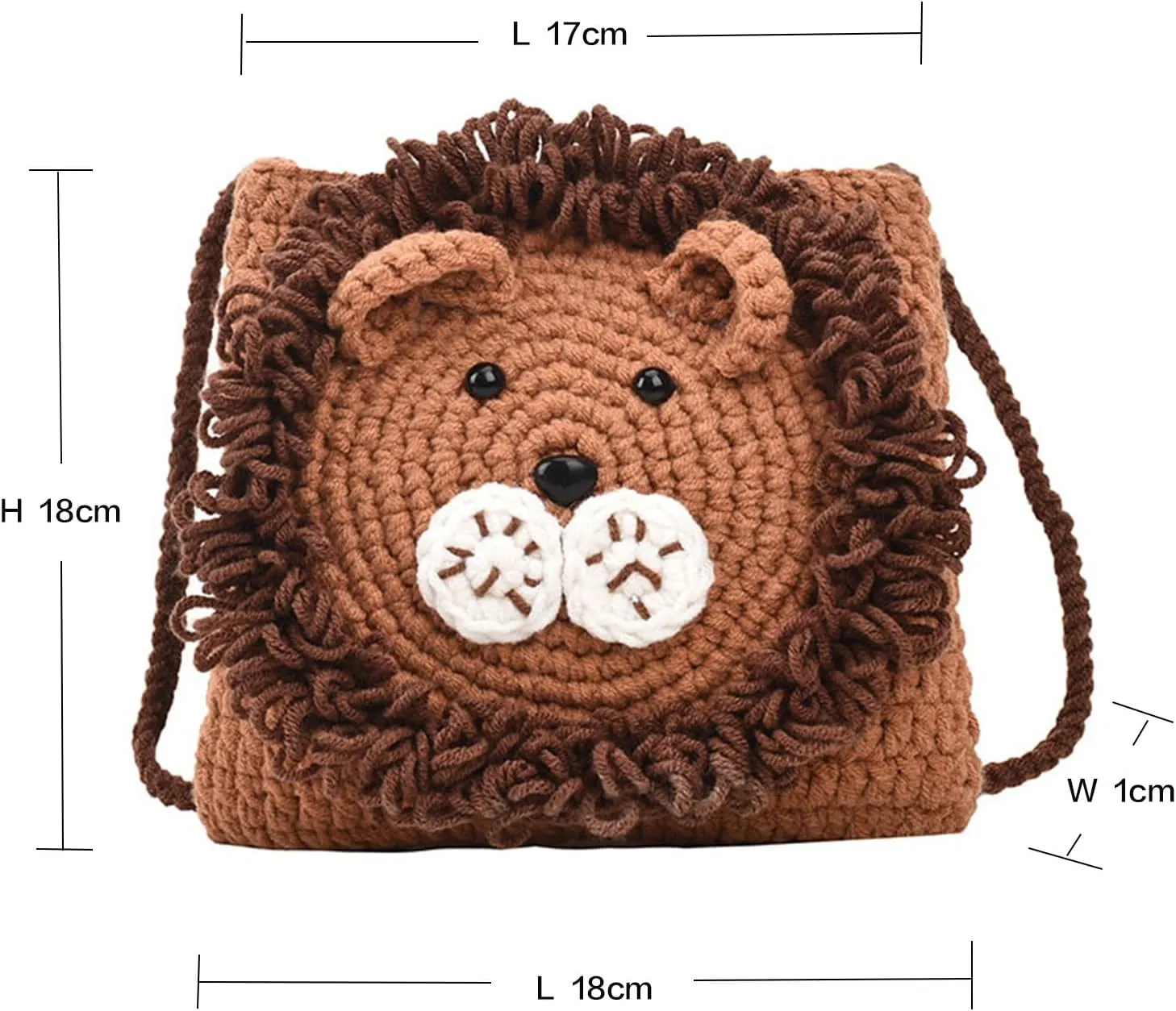 Novelty Hand-Crochet Crossbody Bag, Mini Cute Kawaii Knitted Shoulder Bag, Handwoven Crochet Handbags