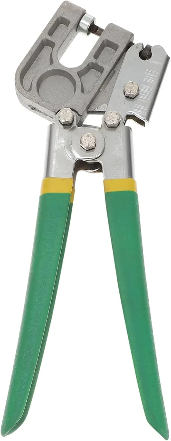 NUOBESTY Single Hand Keel Fastening Forceps Steel Crimper Punch Lock for Drywall Metal Studs Ergonomic Design Random Style