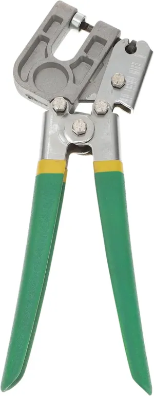 NUOBESTY Single Hand Keel Fastening Forceps Steel Crimper Punch Lock for Drywall Metal Studs Ergonomic Design Random Style