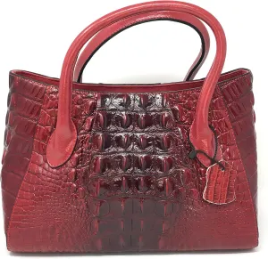 Olivia Crocodile Pattern Leather Handbag