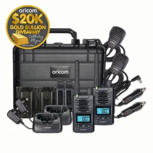 Oricom DTXTP600 5 Watt IP67 Waterproof Handheld UHF CB Radio Trade Pack - Black