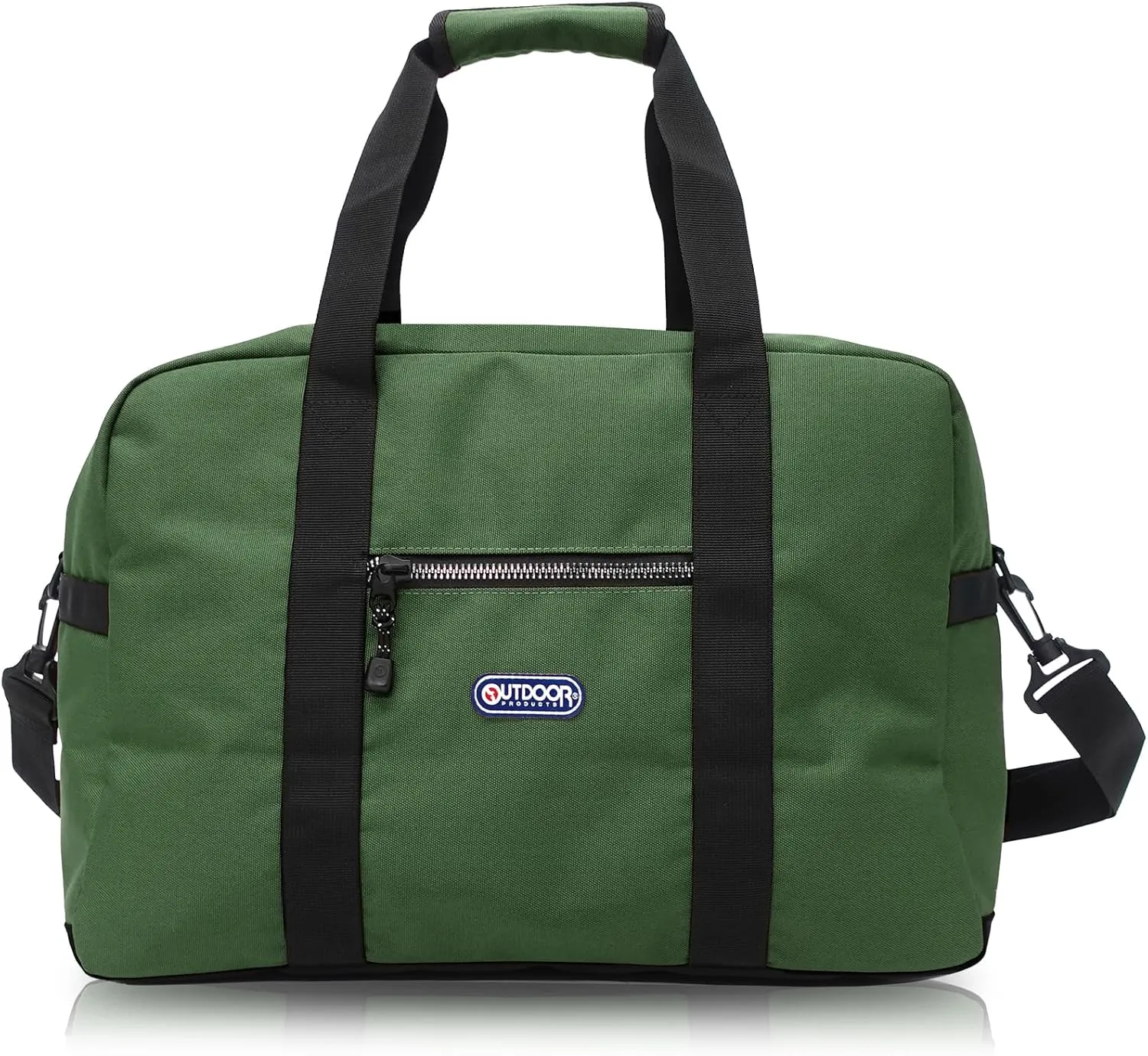 Outdoor Products Boston Bag, 2-Way, Large Capacity, 10.9 gal (40 L), Travel, Gym Bag, Luminous, Metal Style Zipper, green, F