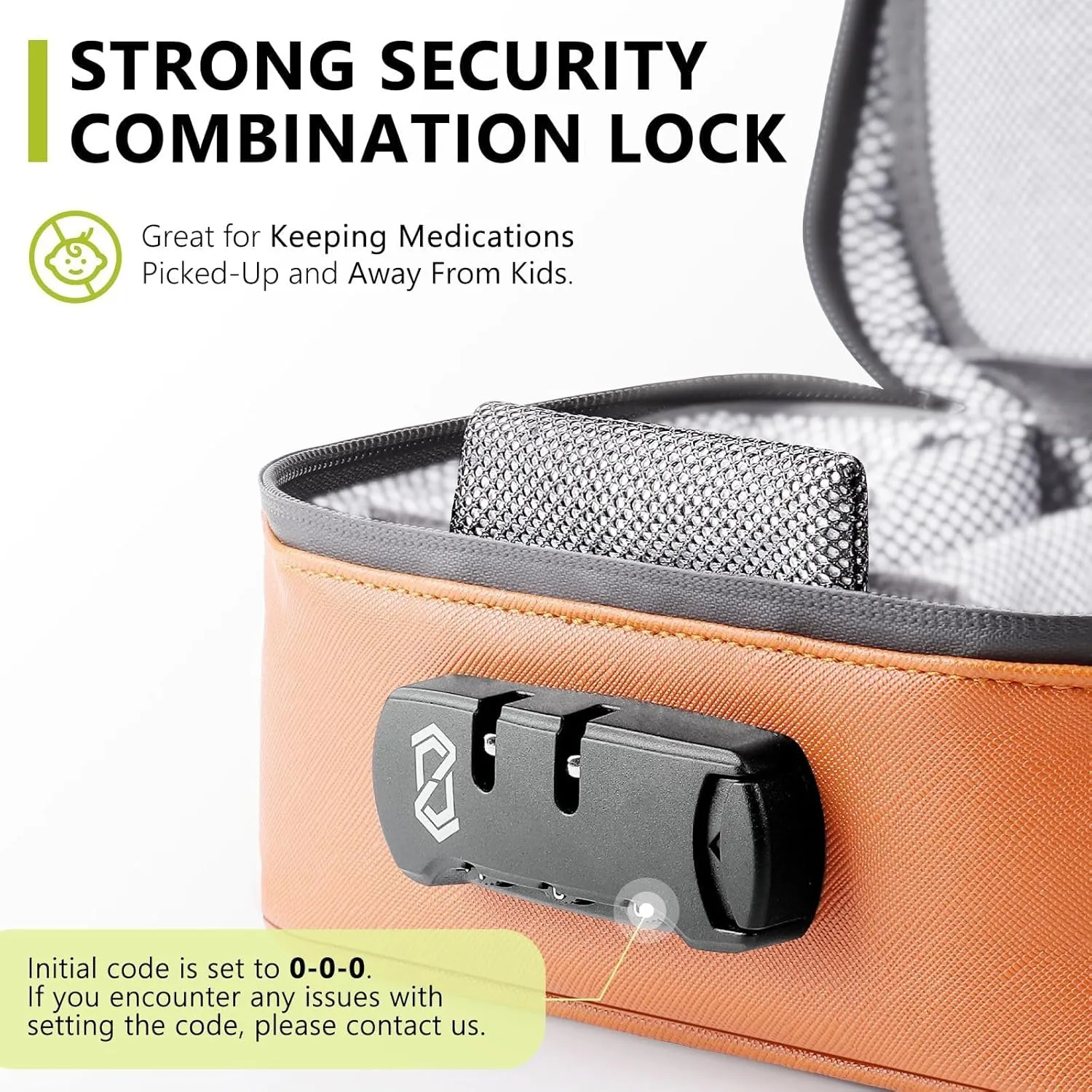 OZCHIN Smell Proof Bag with Combination Lock Tobacco Pipe Pouch Bag File Organizer Case Container Medicine Lock Box Odorless Storage Bag Great Gift for Friend