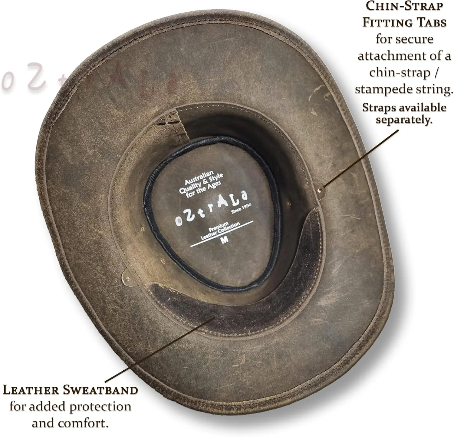 Oztrala HAT Leather Australian Oiled Outback Aussie Western Cowboy Men Women Bushman HL31