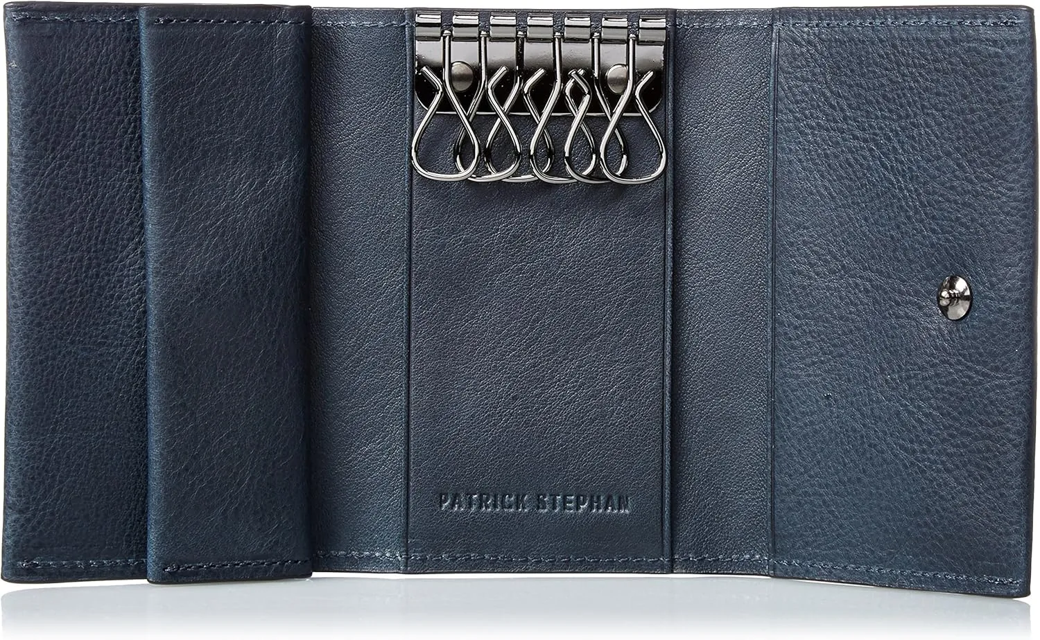Patrick Stefan Key Case, Key Holder, Level, Nappa Leather, Cowhide Leather, Navy
