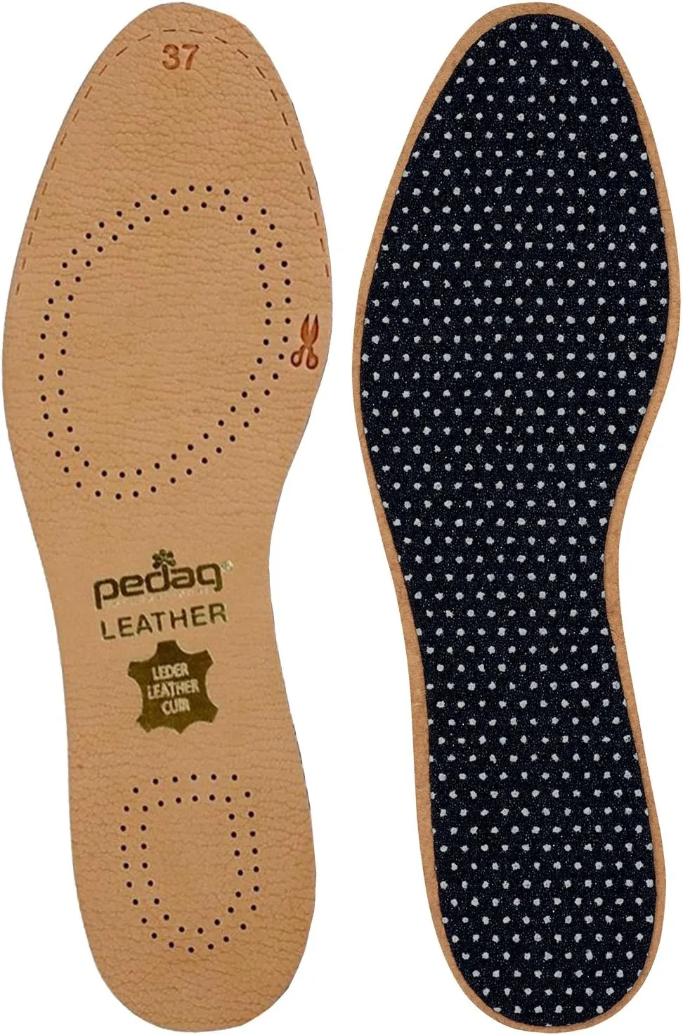 Pedag 172 Leather Naturally Tanned Sheepskin Insole with Activated Carbon, Tan, US M10/11 EU 43/44