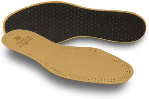 Pedag Royal | Genuine Lambskin Leather Insoles | Made in Germany | Vegetable-Tanned Leather | Activated Carbon for Anti-Odor | Latex Foam Padding | 6.35 mm Thin & Absorbent | US Men 10/ EU 43 | Tan