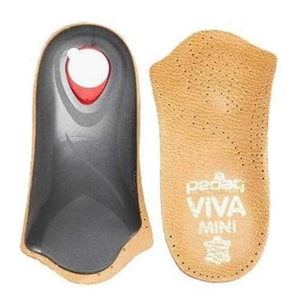 Pedag Viva Mini Orthotic with Semi-Rigid Arch Support, Metatarsal & Heel Pad, Leather, Tan, US W11/M8/EU41