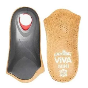 Pedag Viva Mini Orthotic with Semi-Rigid Arch Support, Metatarsal & Heel Pad, Leather, Tan, US W11/M8/EU41