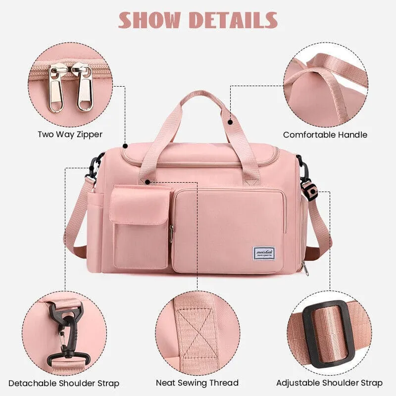 Personal Sports Duffle Bag, Large Capacity Travel Luggage Bag, Multifunctional Trip Splash Proof Luggage Bag, Men Women Fashion Shoulder Bag, Multi Pockets Waterproof Shoe Cabinet Bag