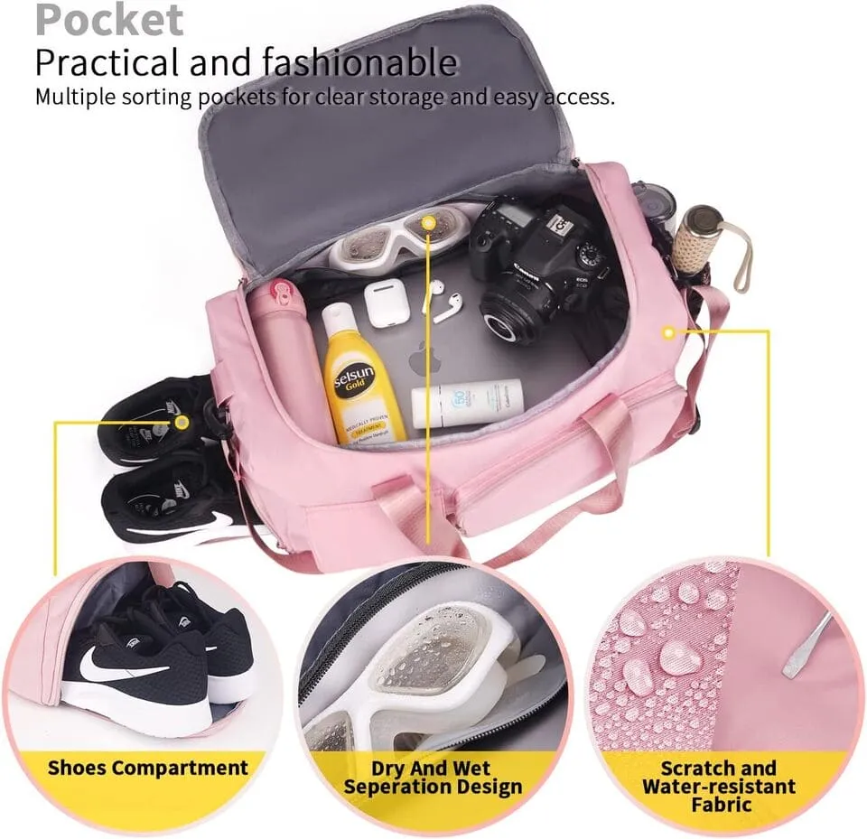 Personal Sports Duffle Bag, Large Capacity Travel Luggage Bag, Multifunctional Trip Splash Proof Luggage Bag, Men Women Fashion Shoulder Bag, Multi Pockets Waterproof Shoe Cabinet Bag