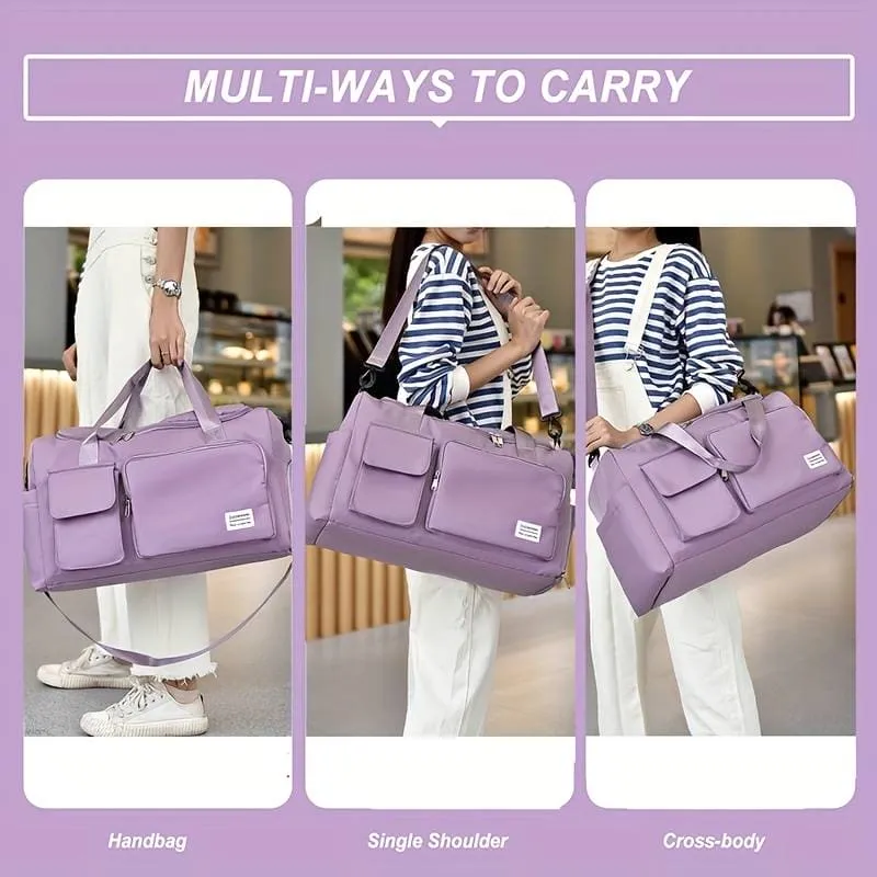 Personal Sports Duffle Bag, Large Capacity Travel Luggage Bag, Multifunctional Trip Splash Proof Luggage Bag, Men Women Fashion Shoulder Bag, Multi Pockets Waterproof Shoe Cabinet Bag