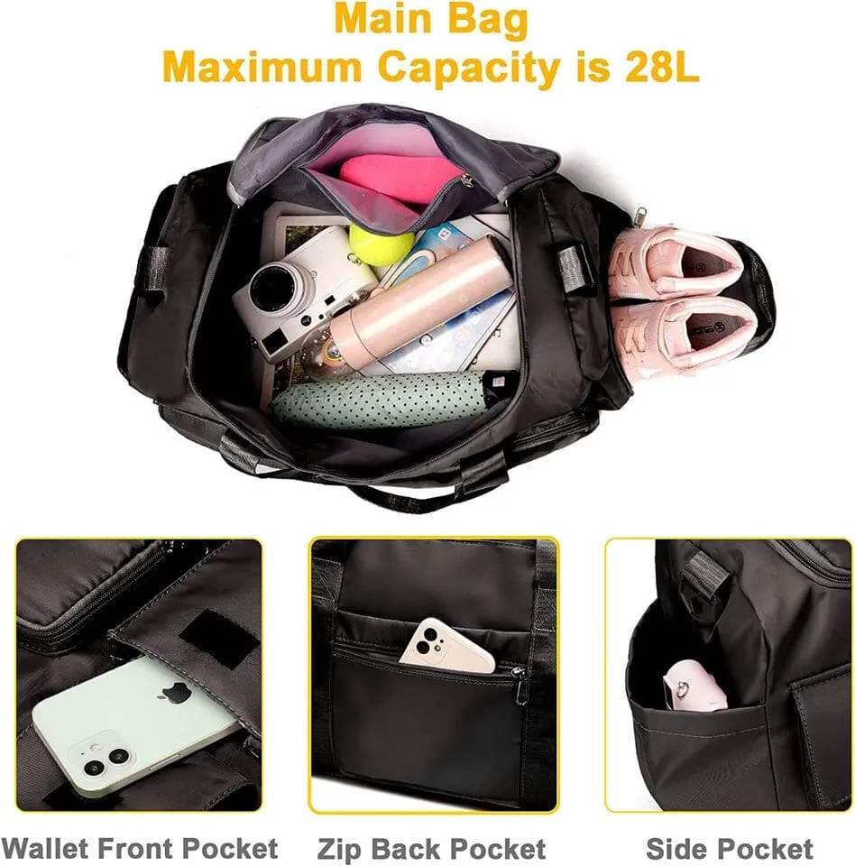 Personal Sports Duffle Bag, Large Capacity Travel Luggage Bag, Multifunctional Trip Splash Proof Luggage Bag, Men Women Fashion Shoulder Bag, Multi Pockets Waterproof Shoe Cabinet Bag
