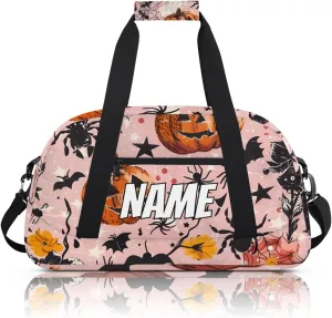 Personalized Custom Gym Bag for Women Men Carry on Halloween Theme Travel Duffel Tote Cool Gothic Overnight Workout Weekender Bag