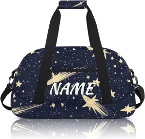 Personalized Custom Gym Bag for Women Men Carry on Starry Sky Travel Duffel Tote Meteor Universe Overnight Workout Weekender Bag