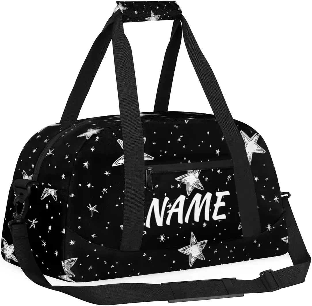 Personalized Custom Gym Bag for Women Men Carry on Universe Stars Travel Duffel Tote Galaxy Space Overnight Workout Weekender Bag