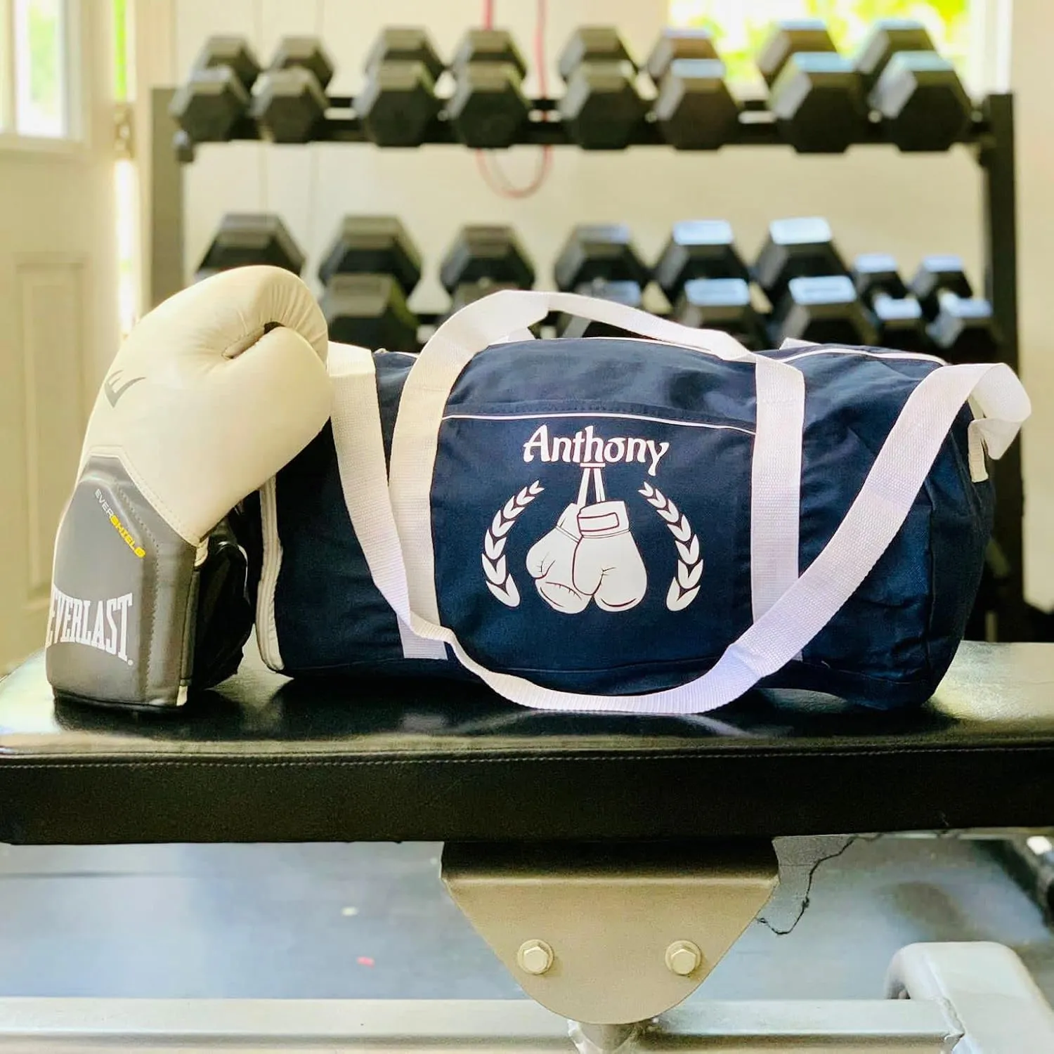 Personalized Sport/Gym Roll Duffel Bag - Baseball