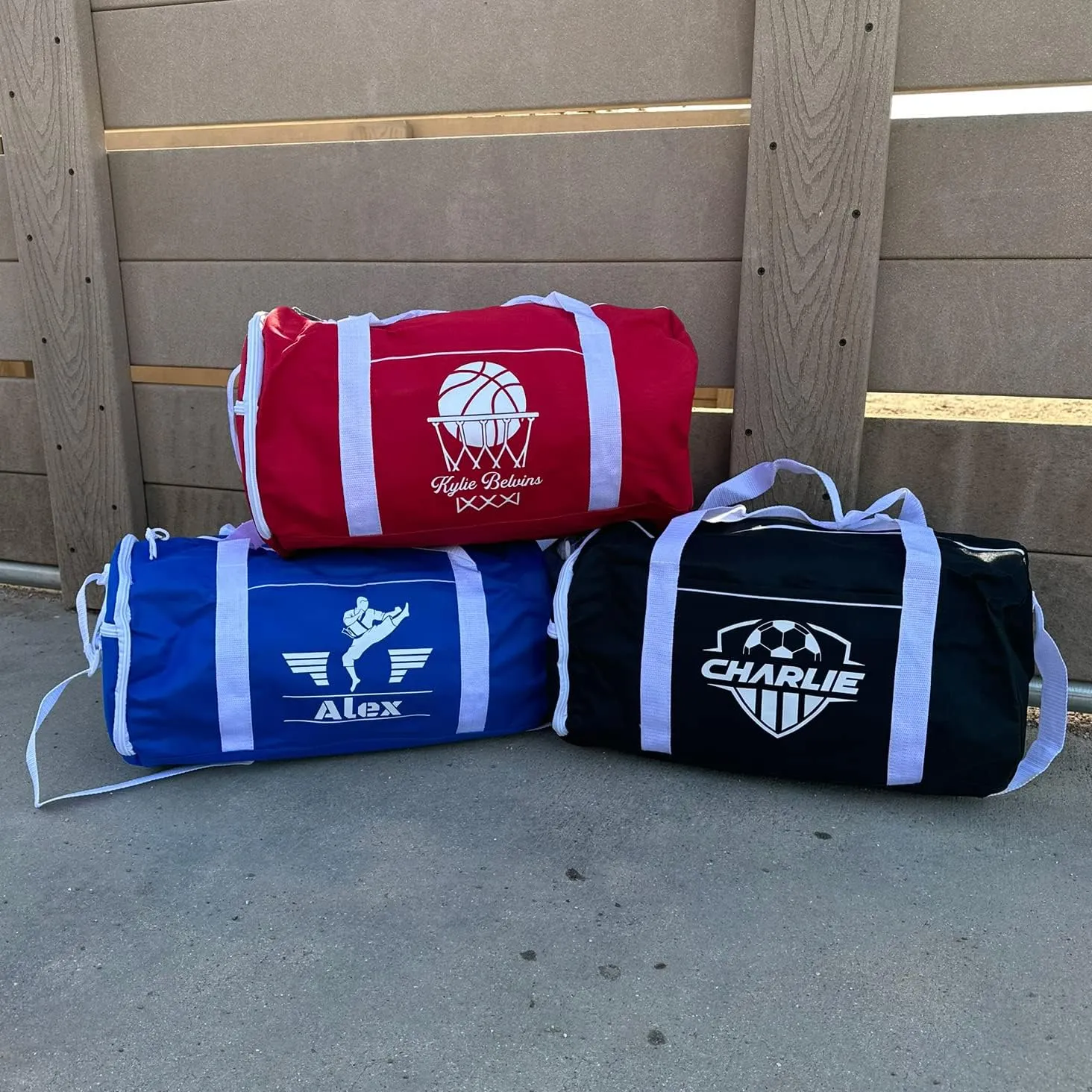 Personalized Sport/Gym Roll Duffel Bag - Baseball