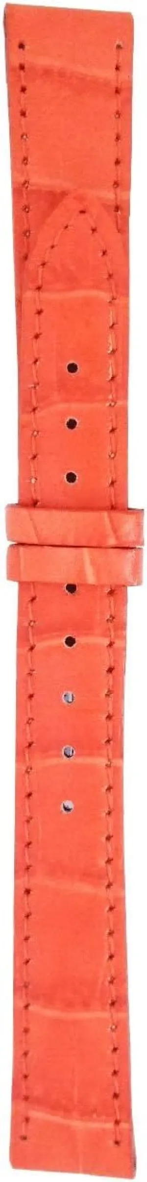 Pierre Lanier 12S4C83YG Watch Band/Strap, Calf/Cowhide Leather, Crocodile Embossed, Orange, Gold Buckle, 0.5 inches (12 mm), Cowhide Leather, 12mm