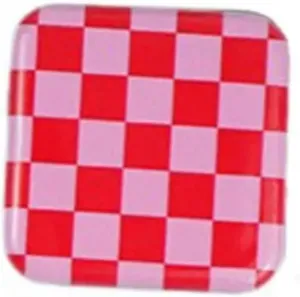 Pocket Mirror 2pcs Plaid Checkerboard Foldable Cosmetic Mirror Mini Square Cosmetic Pocket Mirrors for Travel Makeup(Color-03)