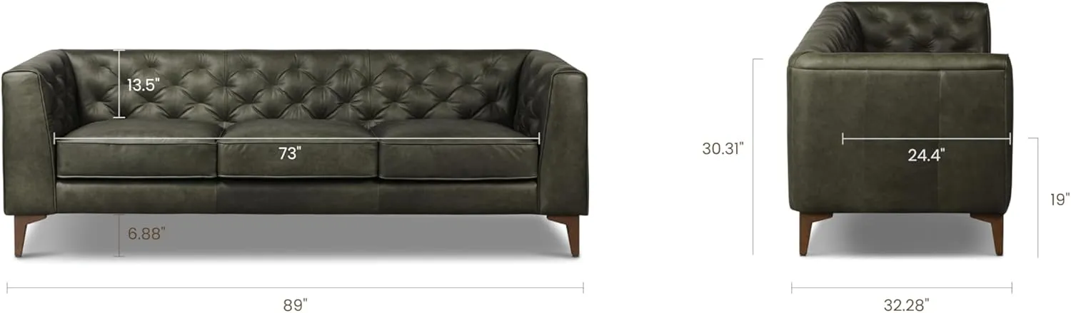 POLY & BARK Essex Sofa in Olivine Green