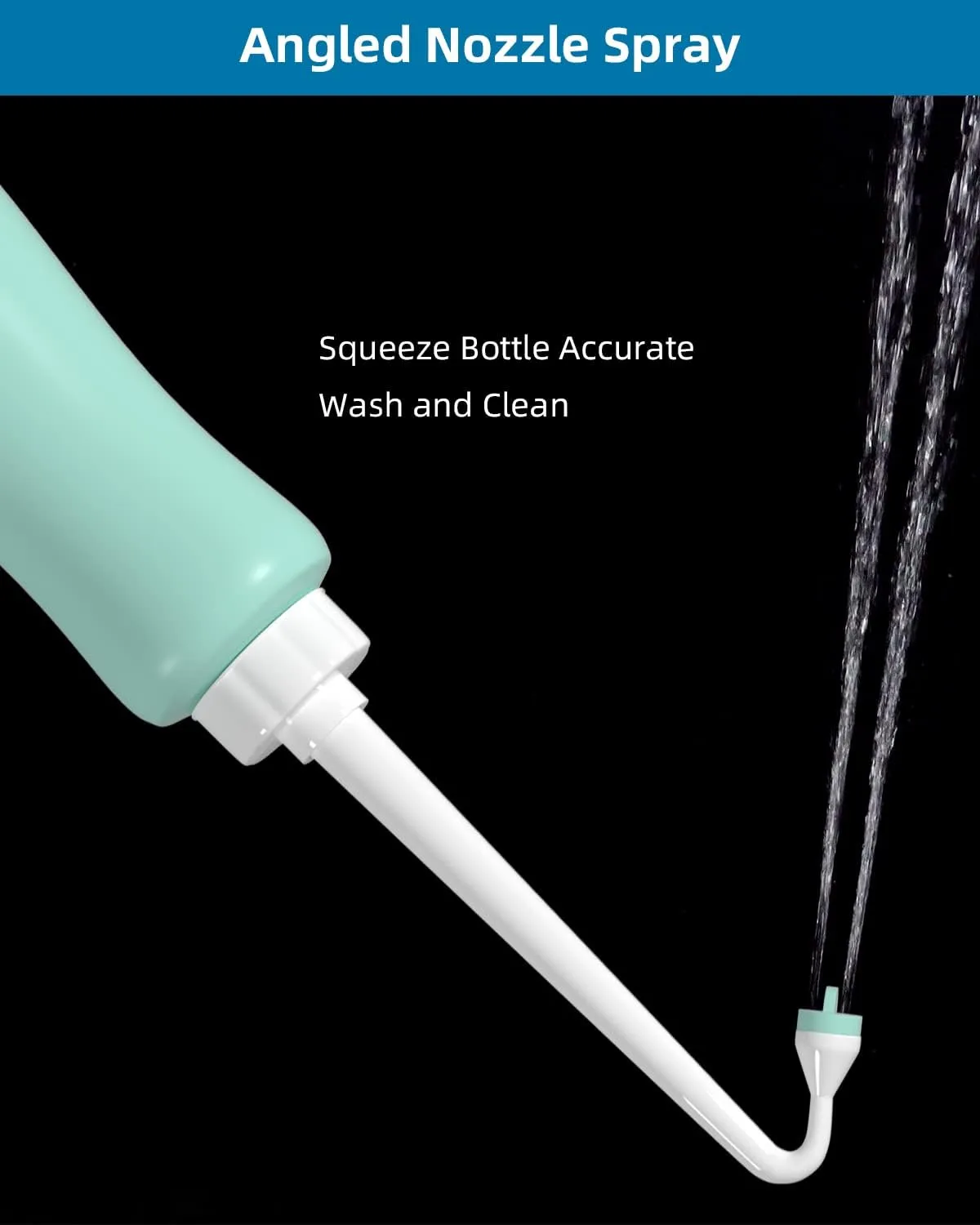 Portable Bidet for Toilet, Bidet Attachment,Handheld Personal Travel Bidet Parts 650ml Extra Long Pointed Nozzle Spray for Childbirth, Personal Hygiene, Outdoor, Camping with Travel Bag- 22oz/ Green