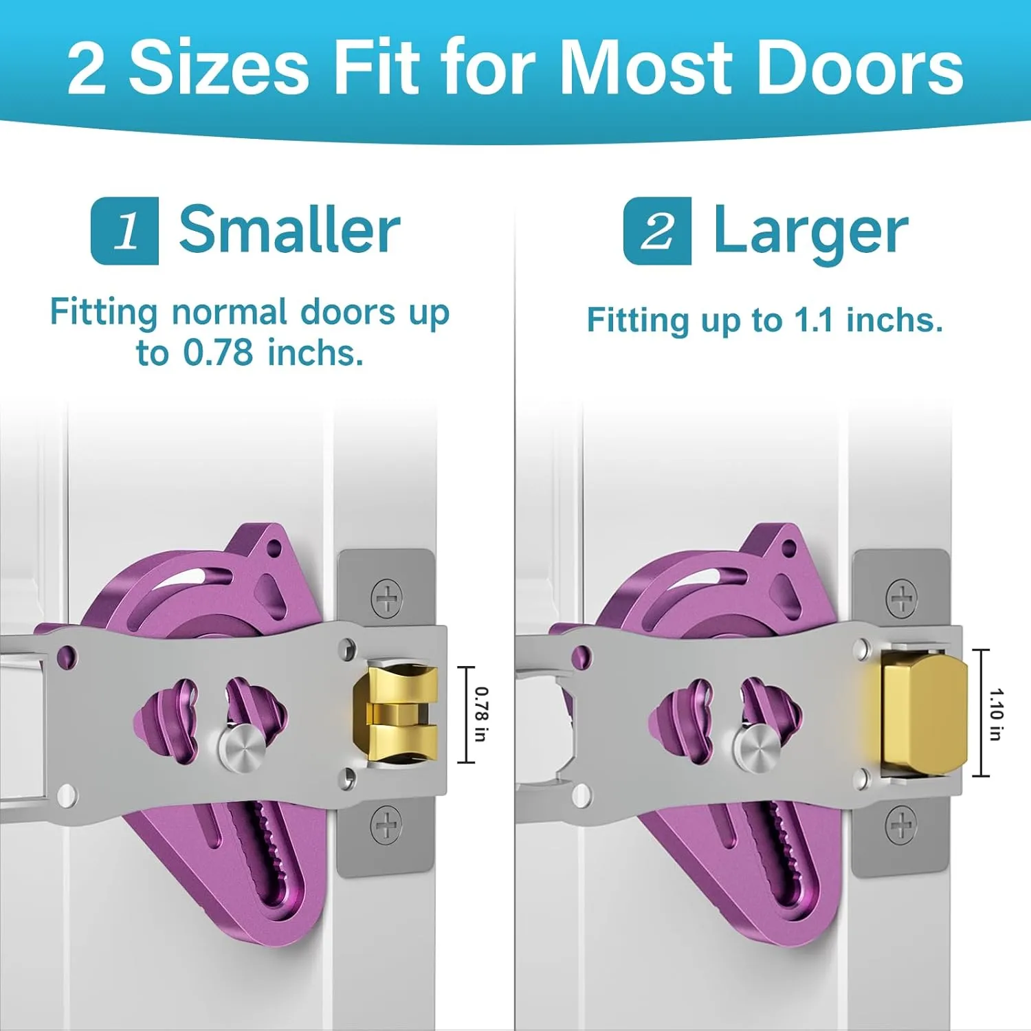 Portable Door Lock for Travel Hotel Room Safety - Hotel Door Locks for Travelers Door Lock Security, Extra Lock from Inside Apartment Home Security Device