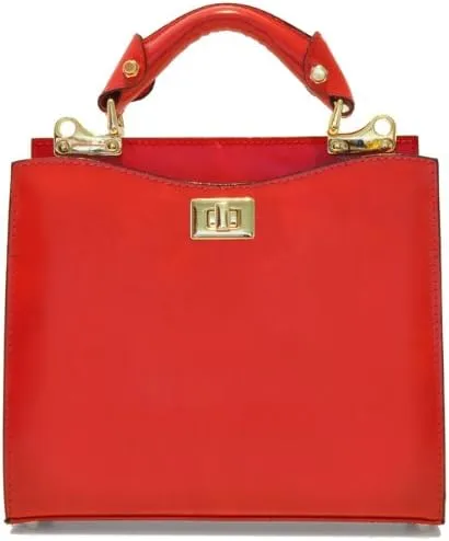 Pratesi Leather Bag for Women Anna Maria Luisa de' Medici Medium in cow leather - Radica Sky-Blue Made in Italy