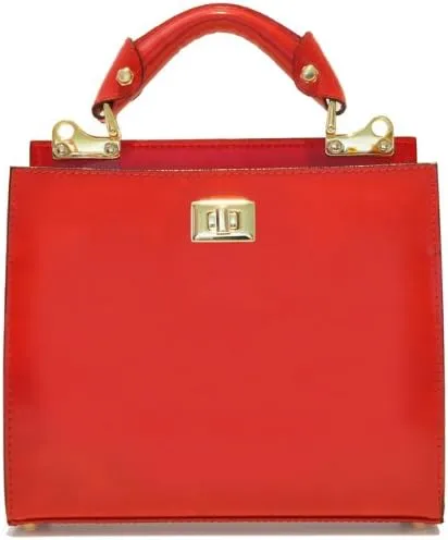 Pratesi Leather Bag for Women Anna Maria Luisa de' Medici Medium in cow leather - Radica Sky-Blue Made in Italy