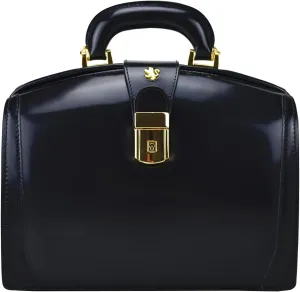 Pratesi Leather Bag Miss Brunelleschi R120/29T Bag in cow leather - Radica Black Made in Italy