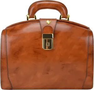 Pratesi Leather Bag Miss Brunelleschi R120/29T Bag in cow leather - Radica Brown Made in Italy