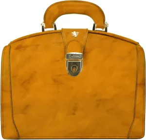 Pratesi Leather Bag Miss Brunelleschi R120/29T Bag in cow leather - Radica Orange Made in Italy