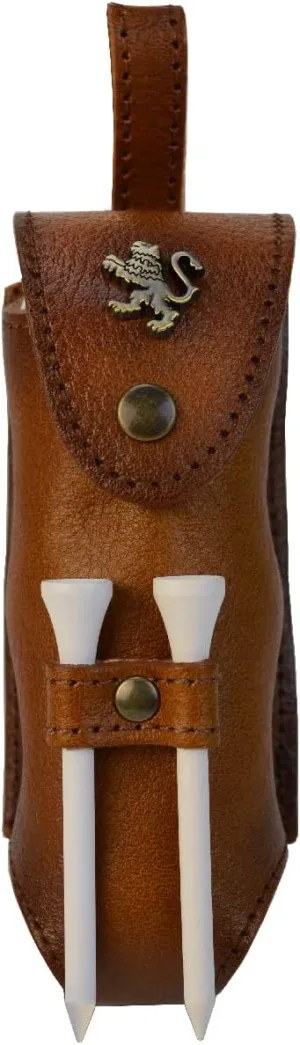 Pratesi Leather, Leather Bag Ugolino 3 golf balls case B410 - Ugolino 3 golf balls case B410 Brown