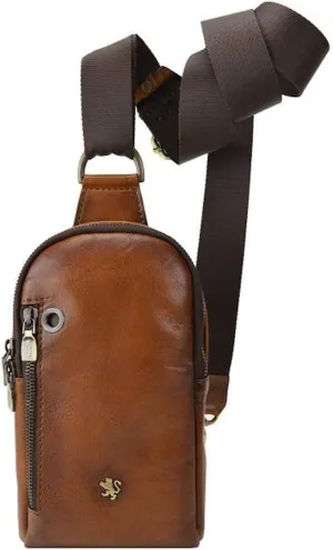 Pratesi Passo del Muraglione leather cross-body bag - B636 Bruce (Brown)
