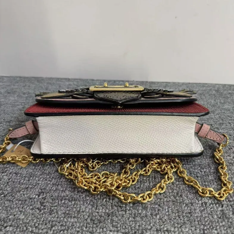 Preloved Burberry Animal Motif Multicolor Chain Crossbody Bag