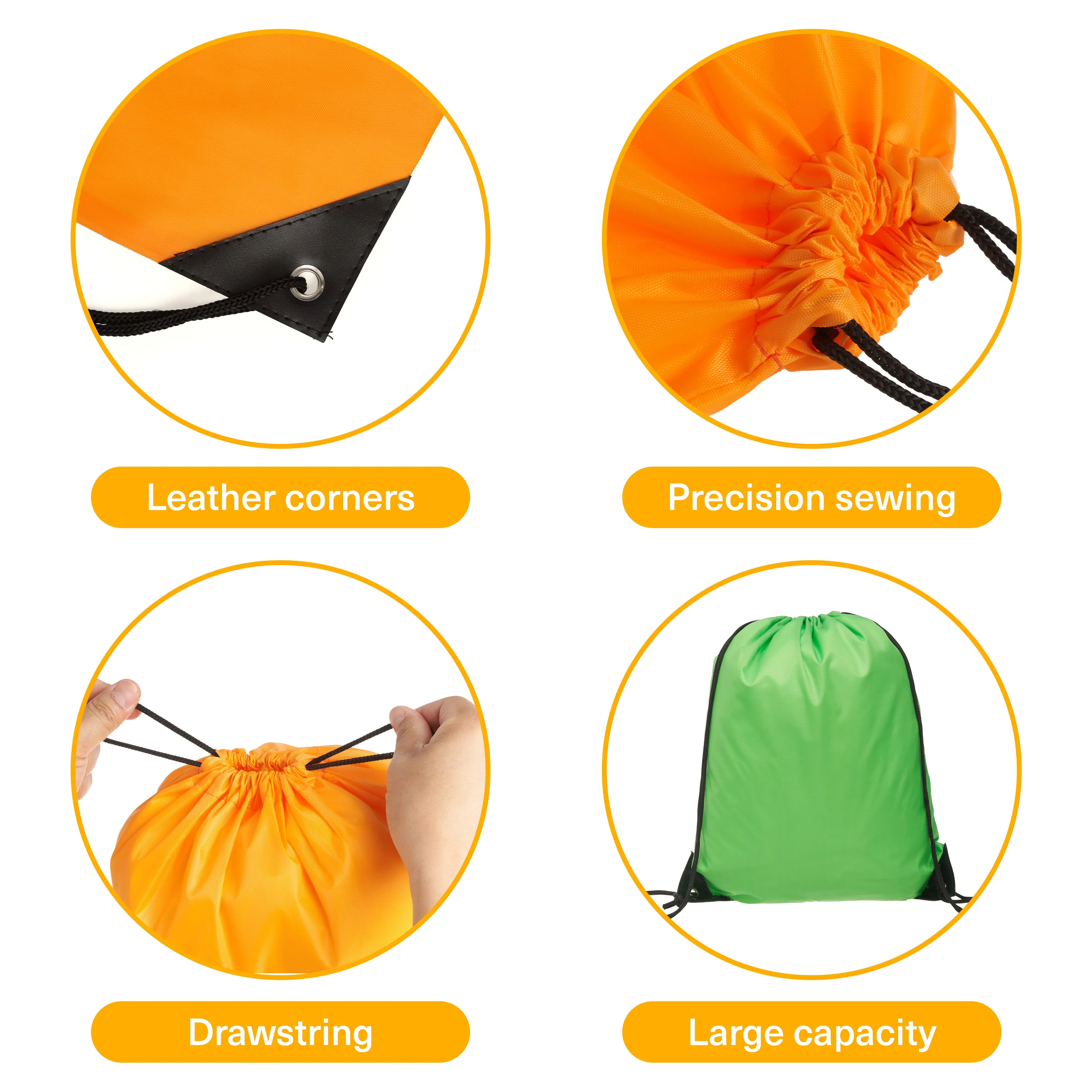 Premium Drawstring Bags in Assorted Colours (Multi-Pack)