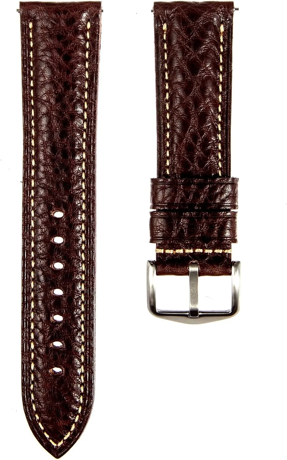 Premium Minerva Box Leather Watch Band - Luxury Italian Leather MBox Watch Strap from Badalassi Carlo tanneries- Quick-Release - 18mm, 20mm, 22mm, 24mm