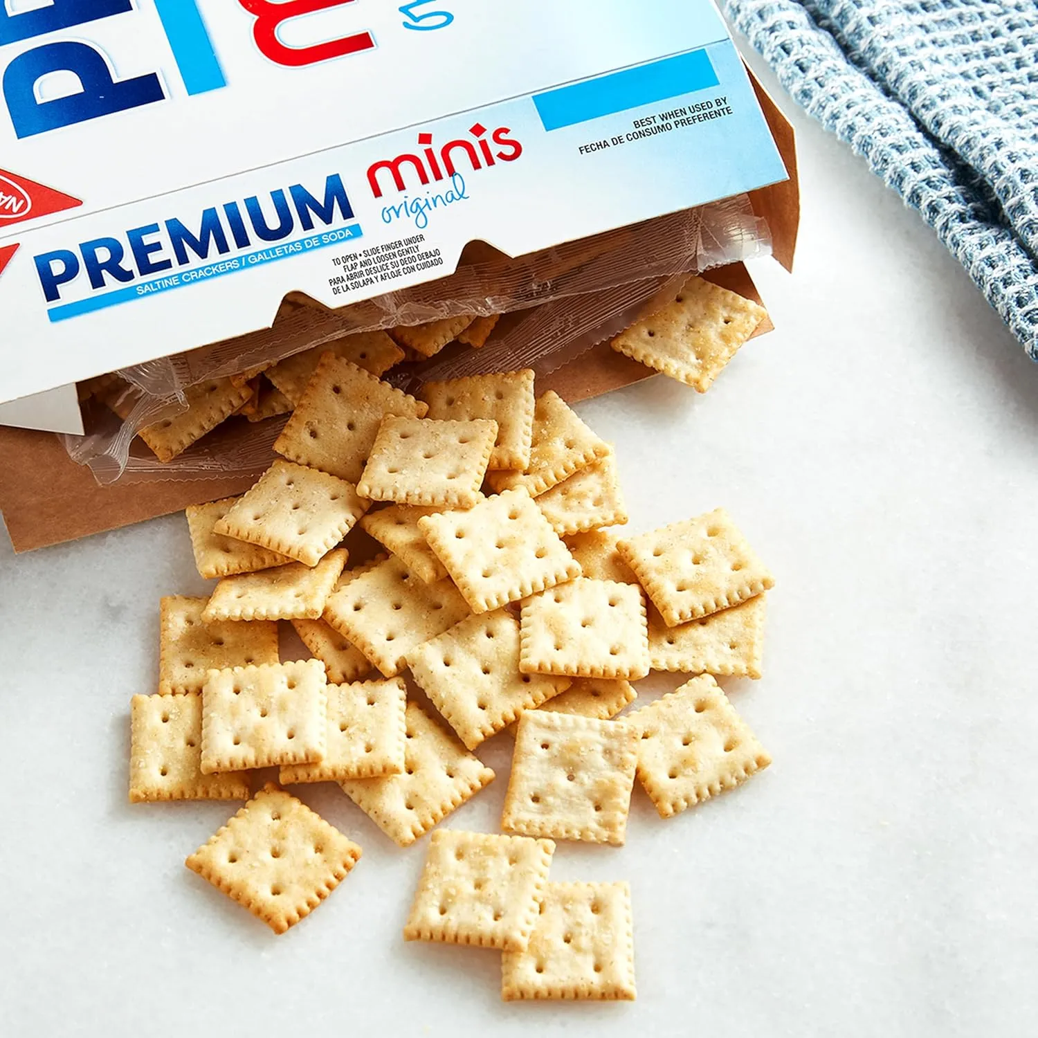 Premium Original Mini Saltine Crackers, Lunch Snacks, Bulk Snacks, 6 - 11 oz Boxes