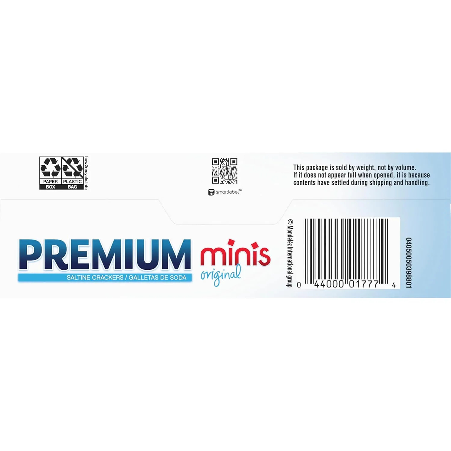 Premium Original Mini Saltine Crackers, Lunch Snacks, Bulk Snacks, 6 - 11 oz Boxes
